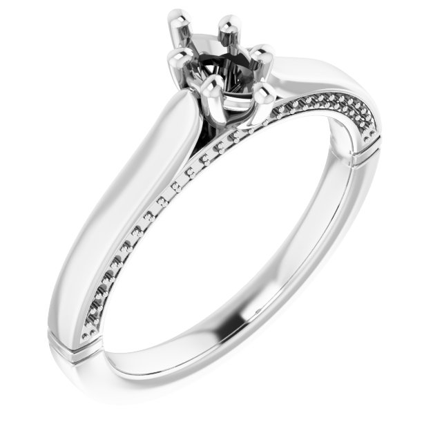 Accented Cathedral Engagement Ring