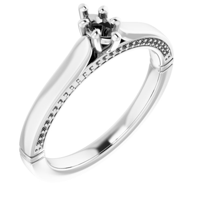 Accented Cathedral Engagement Ring