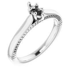 Accented Cathedral Engagement Ring