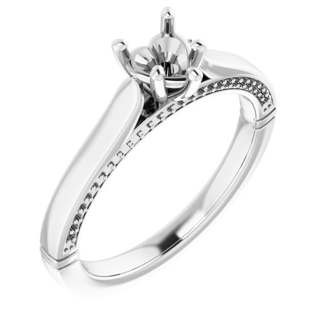 Accented Cathedral Engagement Ring