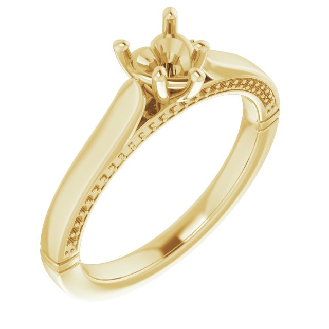 Accented Cathedral Engagement Ring