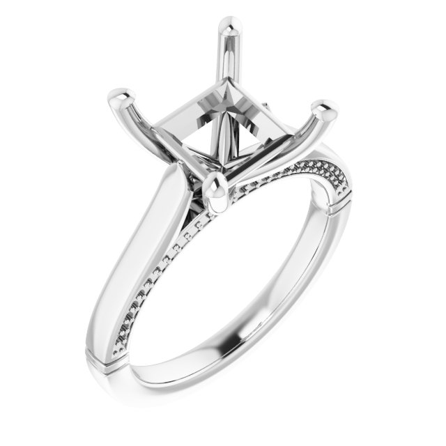Accented Cathedral Engagement Ring