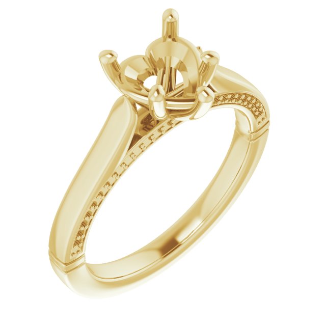 Accented Cathedral Engagement Ring