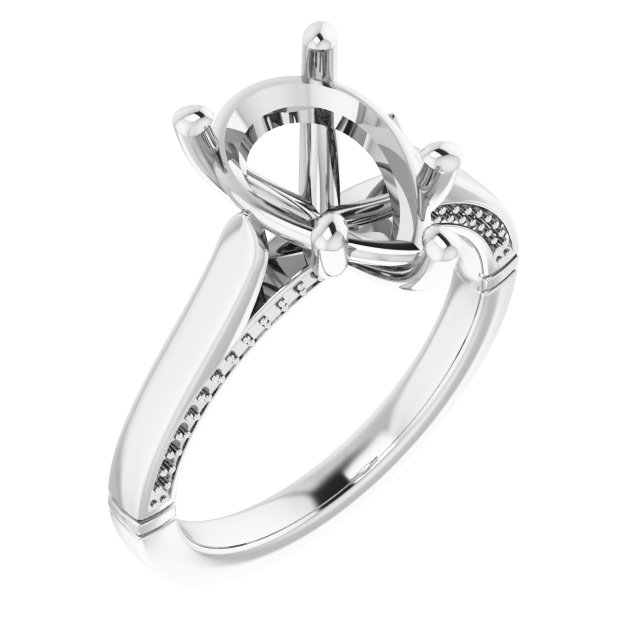 Accented Cathedral Engagement Ring