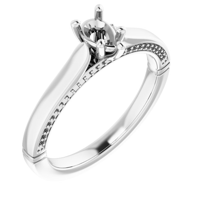 Accented Cathedral Engagement Ring