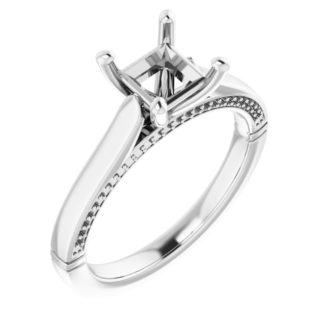 Accented Cathedral Engagement Ring