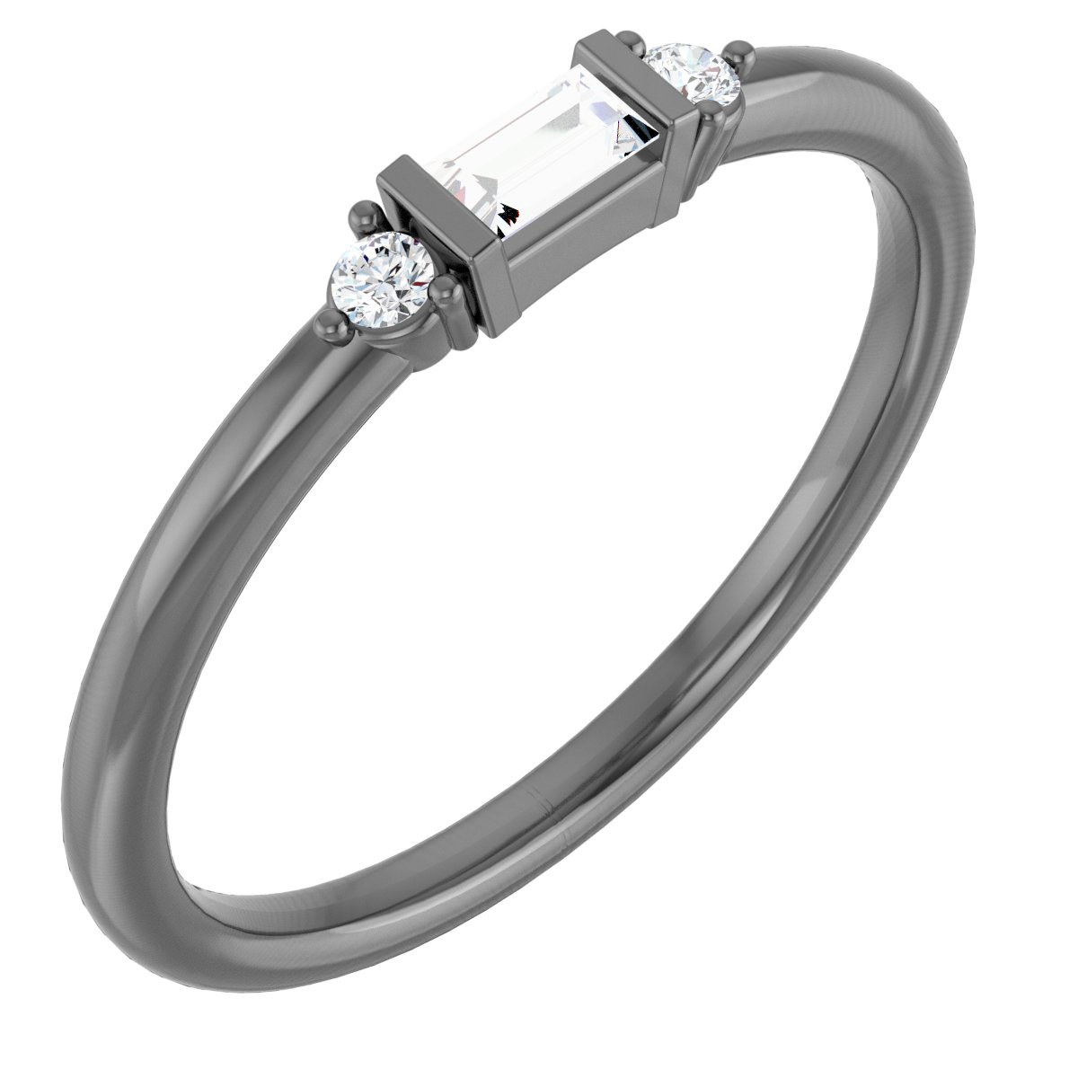 Platinum 1/8 CTW Diamond Stackable Ring