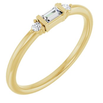 14K Yellow .125 CTW Diamond Stackable Ring Ref 15865958