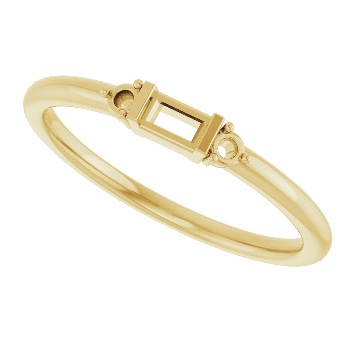 14K Yellow 1/8 CTW Diamond Stackable Ring