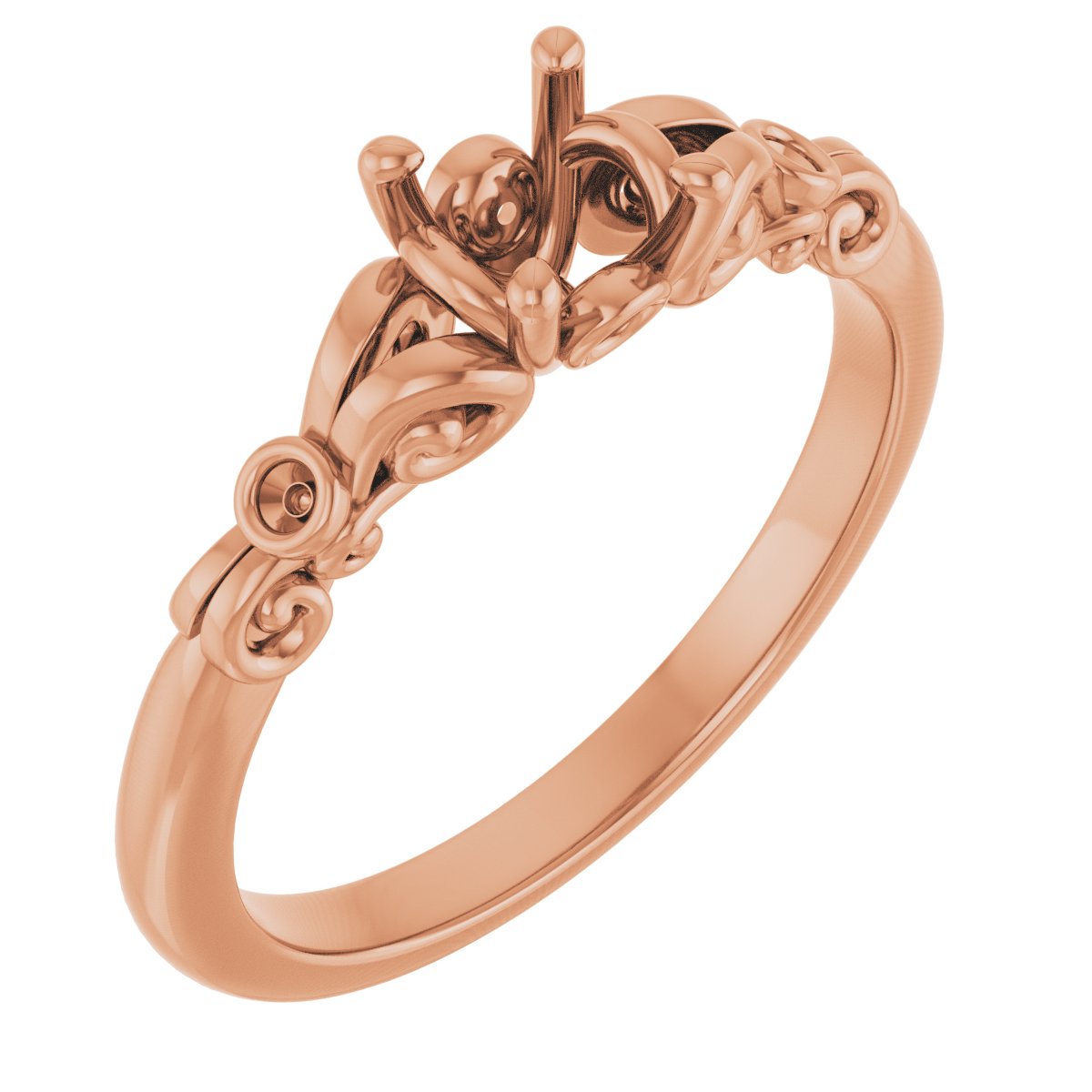 Accented Sculptural Engagement Ring or Band
