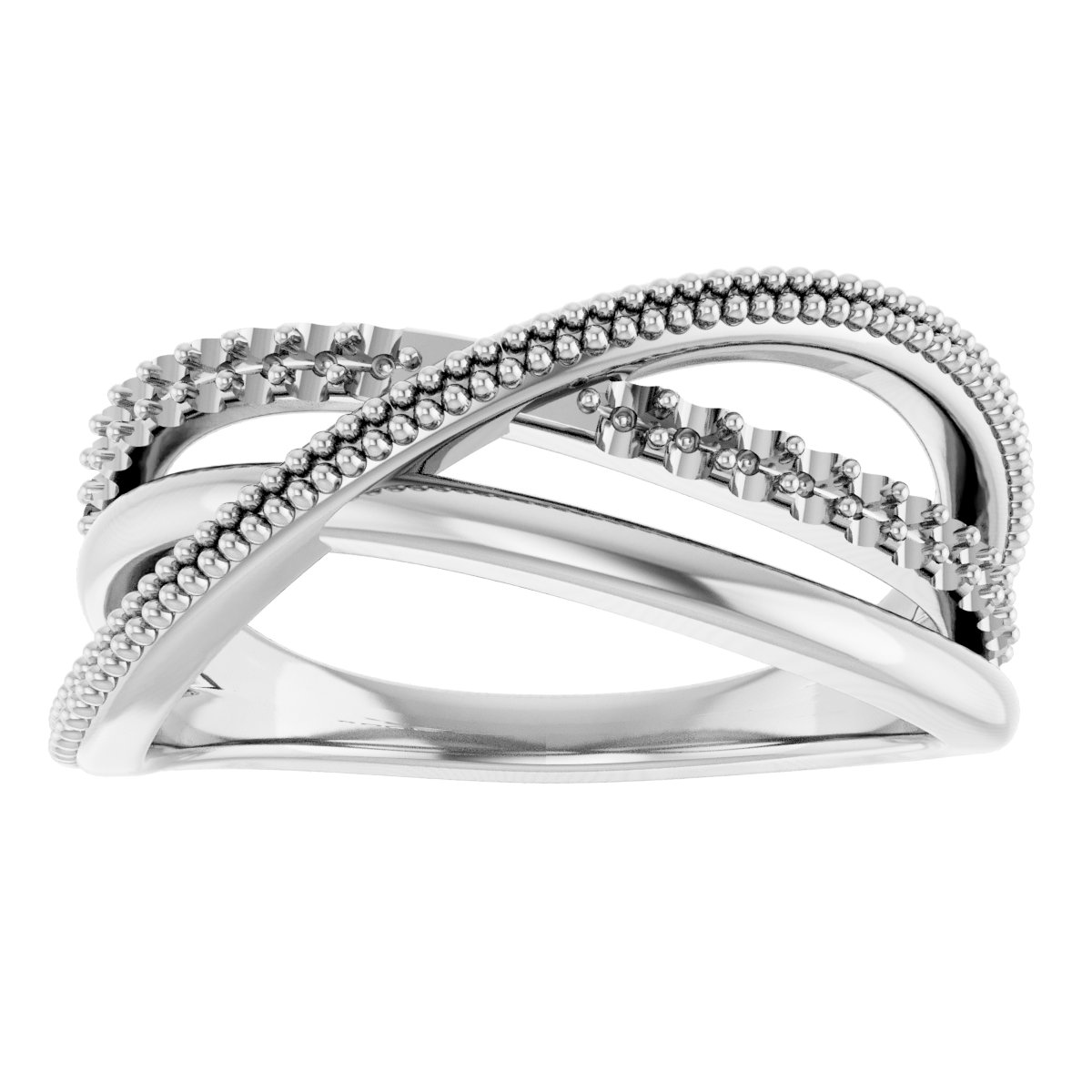 14K White 1/5 CTW Lab-Grown Diamond Criss-Cross Ring