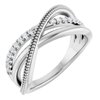 Platinum 0.20 CTW Natural Diamond Criss Cross Ring Ref 15473966