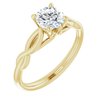14K Yellow 6 mm Round Forever One Moissanite Engagement Ring Ref 13886544