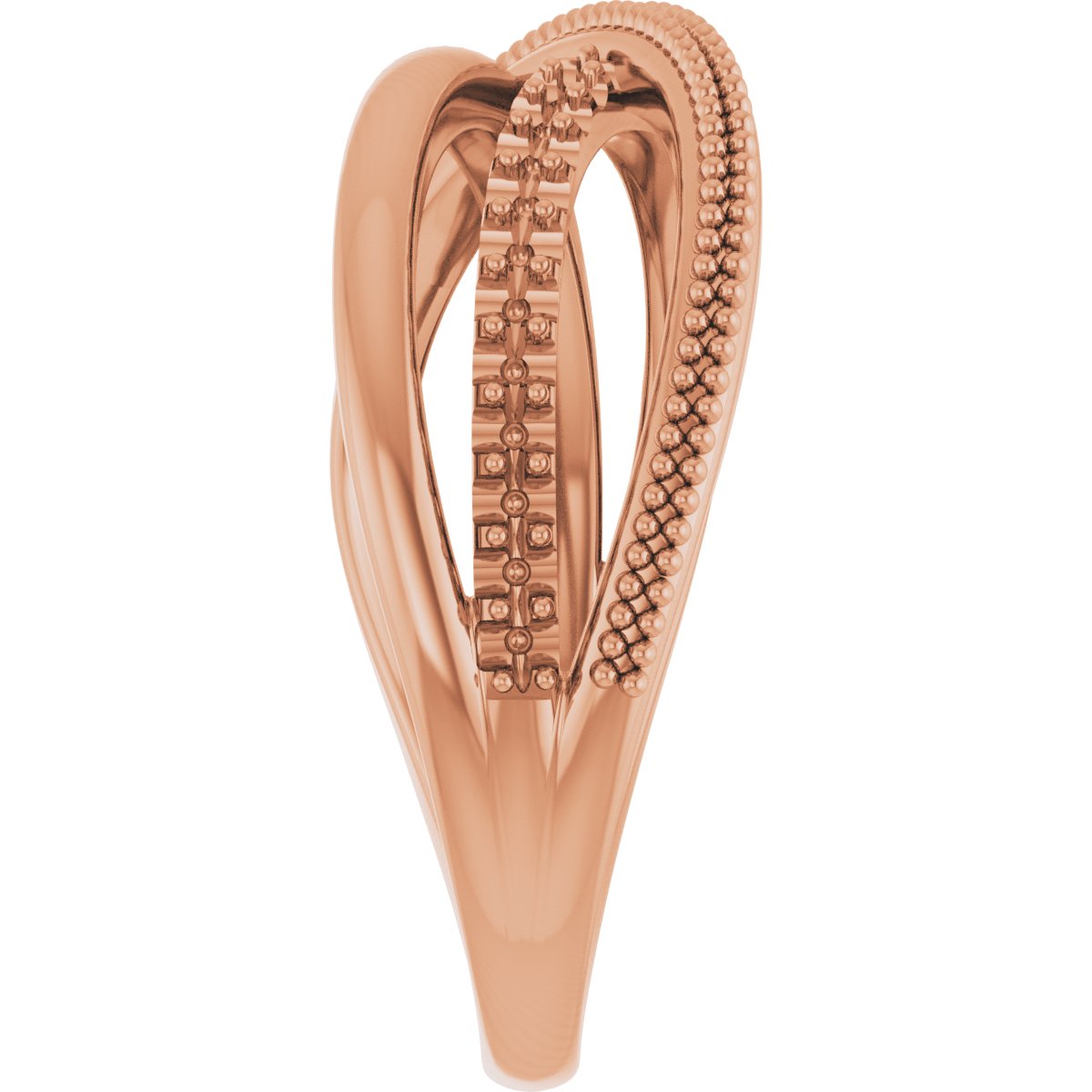 14K Rose Gold 1/5 CTW Lab-Grown Diamond Criss-Cross Ring