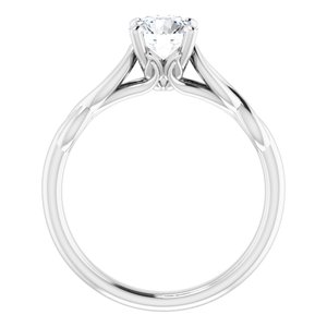 Platinum 6 mm Round Forever One™ Moissanite Engagement Ring