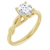 14K Yellow 6.5 mm Round Forever One Moissanite Engagement Ring Ref 13886552