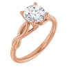 14K Rose 7 mm Round Forever One Moissanite Engagement Ring Ref 13886561