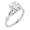 Platinum 7.5 mm Round Forever One Moissanite Engagement Ring Ref 13886570