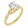 14K Yellow 8x6 mm Oval Forever One Moissanite Engagement Ring Ref 13888484
