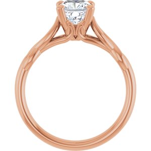 14K Rose 7x5 mm Oval Forever One™ Moissanite Engagement Ring