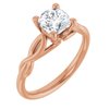 14K Rose 7x5 mm Oval Forever One Moissanite Engagement Ring Ref 13888477