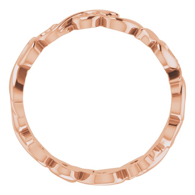 14K Rose 5 mm Sculptural Band Size 7