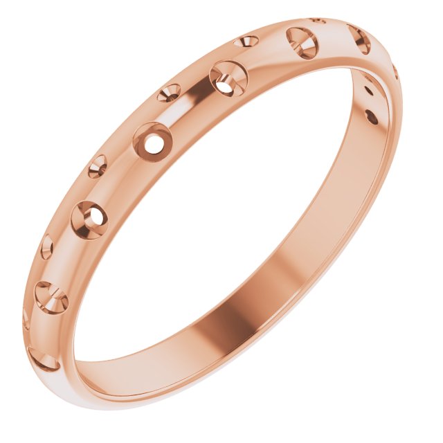 14K Rose 1/6 CTW Natural Diamond Anniversary Band