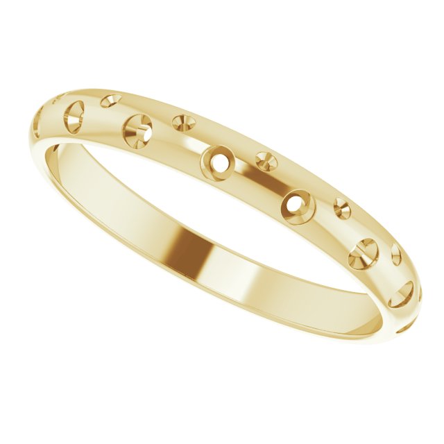 14K Yellow 1/6 CTW Diamond Anniversary Band Size 7 