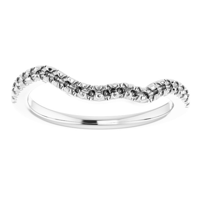7x5 mm Oval Wedding Band Mounting view 3