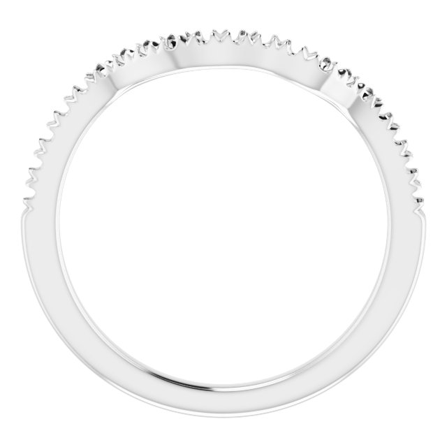 7x5 mm Oval Wedding Band Mounting view 2