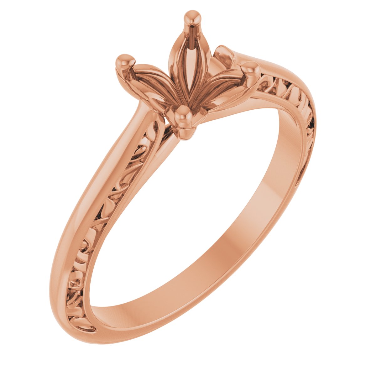 Solitaire Sculptural Engagement Ring or Band
