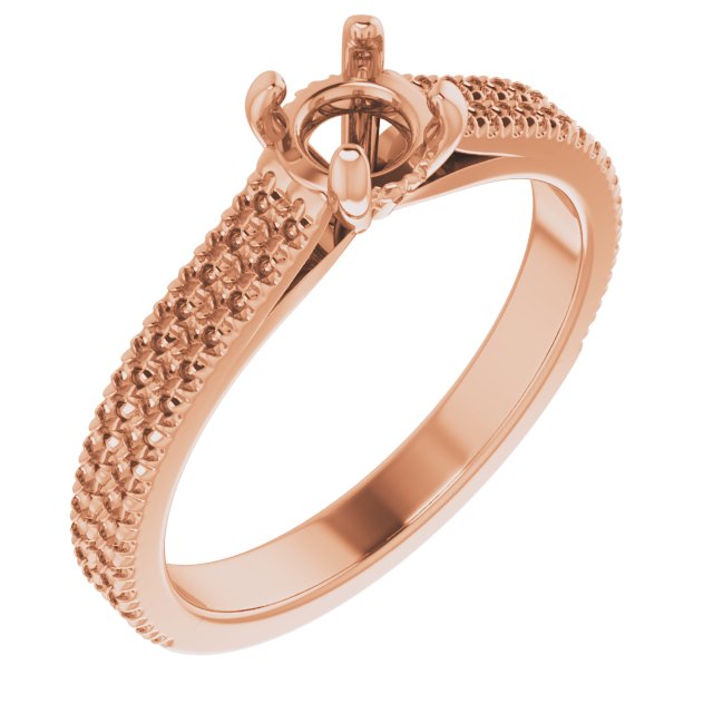 French-Set Accented Engagement Ring or Band