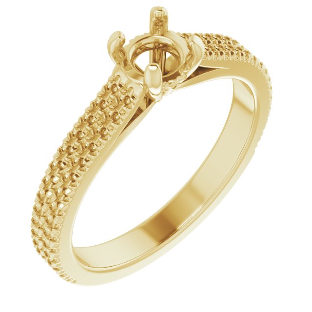 French-Set Accented Engagement Ring or Band