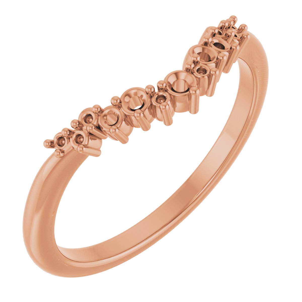 14K Rose .167 CTW Diamond Contour Band Ref 15866037