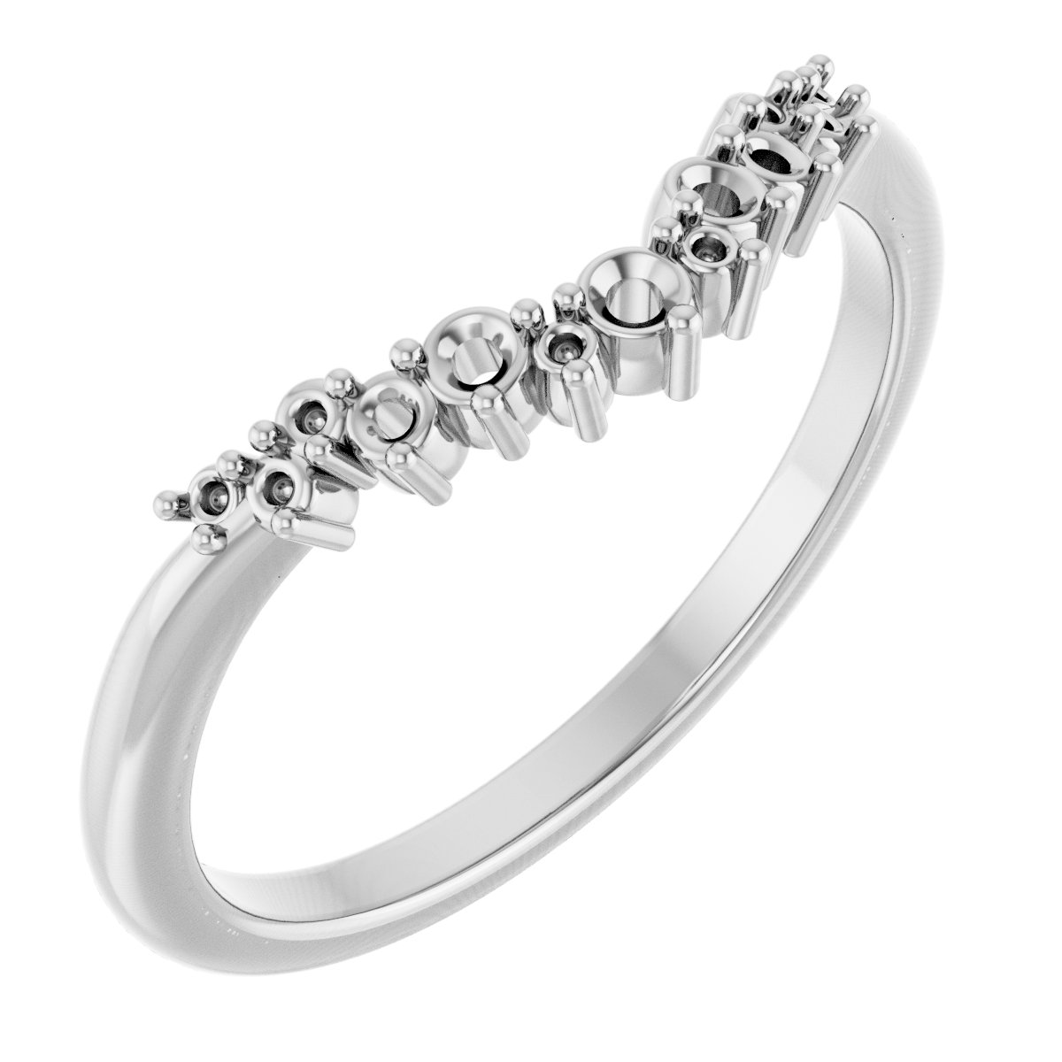 Platinum .167 CTW Diamond Contour Band Ref 15866038