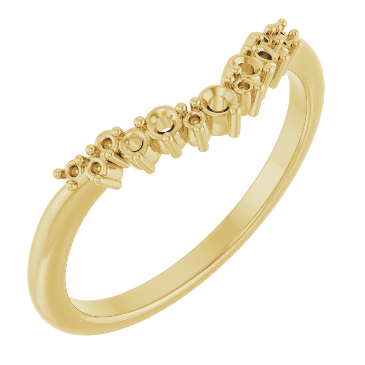 14K Yellow .167 CTW Diamond Contour Band Ref 15866036