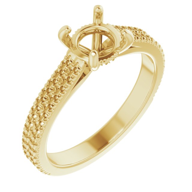 French-Set Accented Engagement Ring or Band