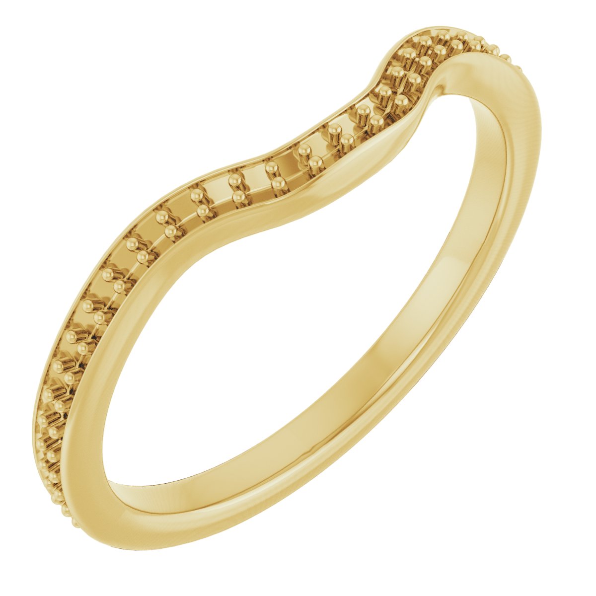 14K Yellow 1/6 CTW Diamond Band for 7x5 mm Emerald Ring