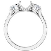 French-Set Three-Stone Engagement Ring or Band