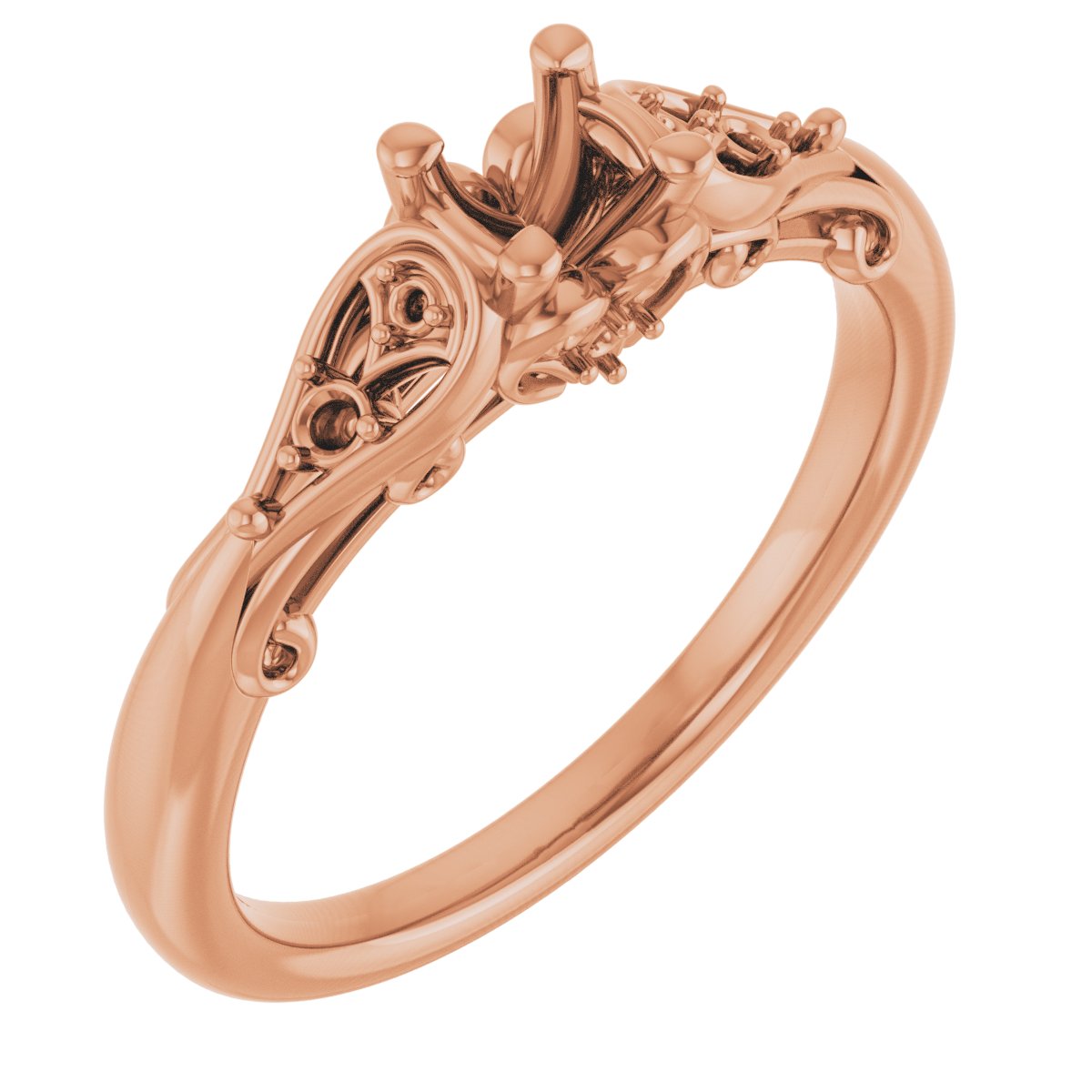 Accented Sculptural Engagement Ring or Band