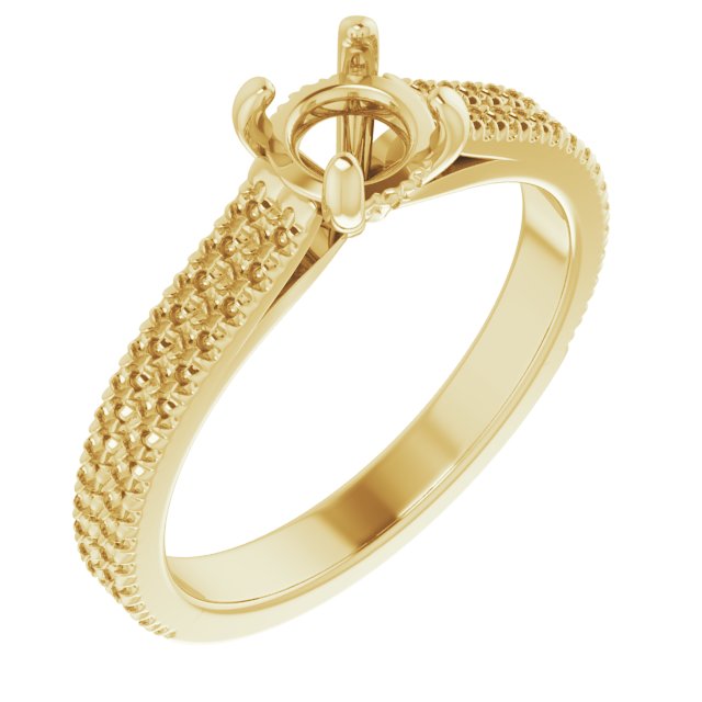 French-Set Accented Engagement Ring or Band