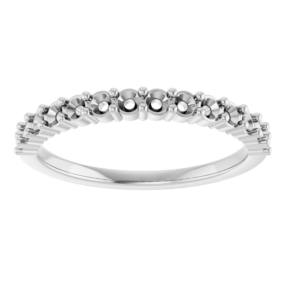 14K White 3/8 CTW Diamond Anniversary Band