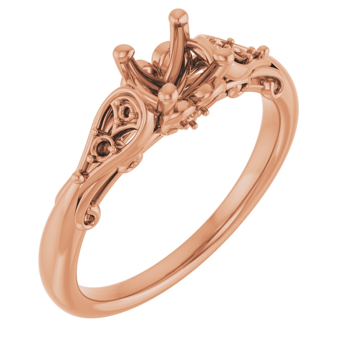 Accented Sculptural Engagement Ring or Band