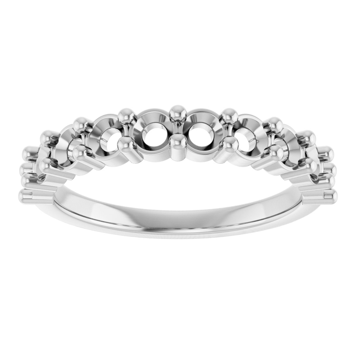 14K White 1 1/3 CTW Diamond Anniversary Band 