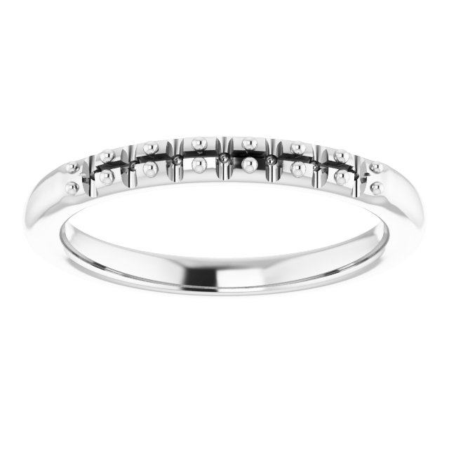6x4 mm Emerald Wedding Band Mounting view 3