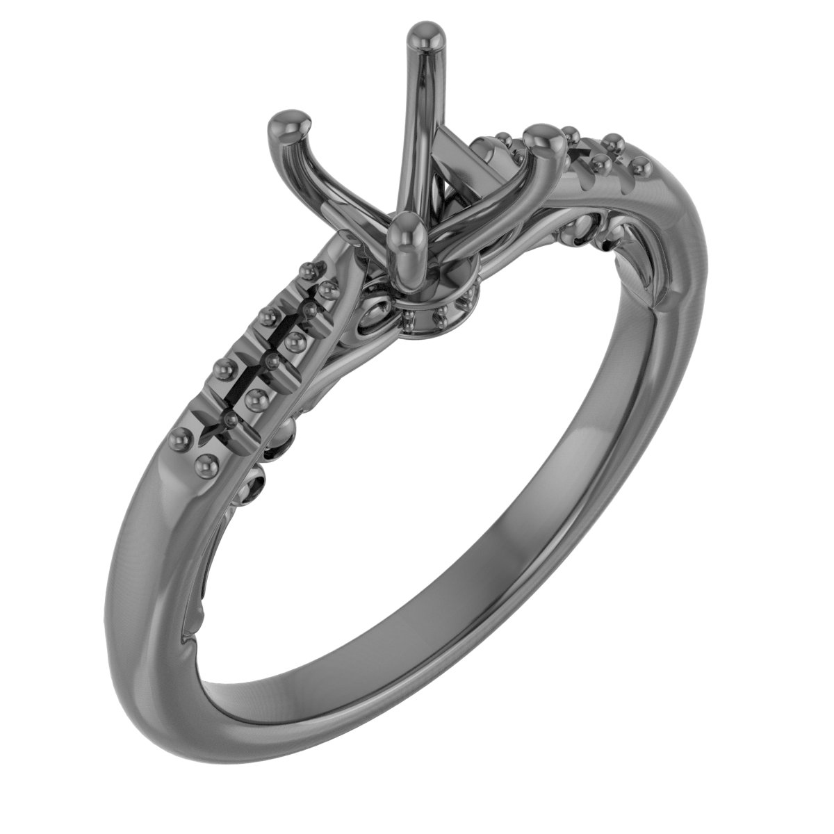 6x4 mm Emerald Engagement Ring Mounting
