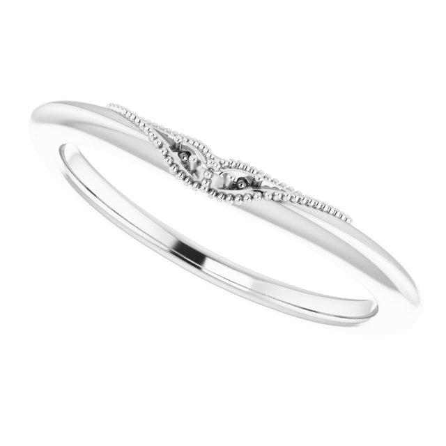 14K White .01 CTW Diamond Matching Band