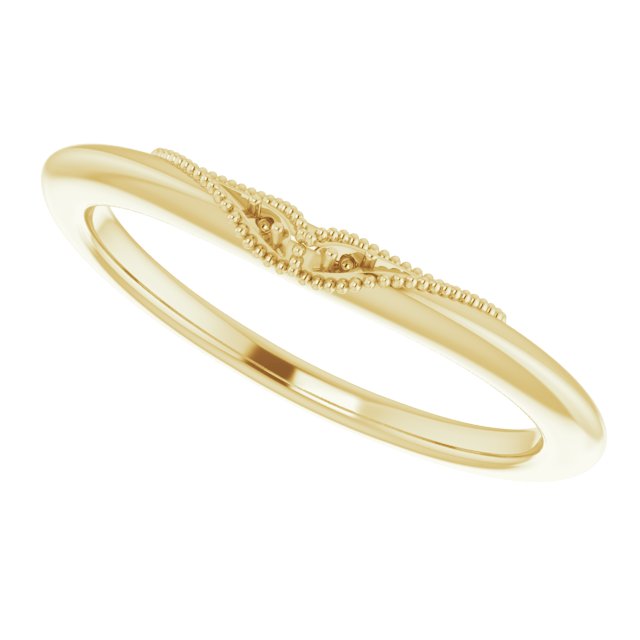 14K Yellow .01 CTW Diamond Matching Band