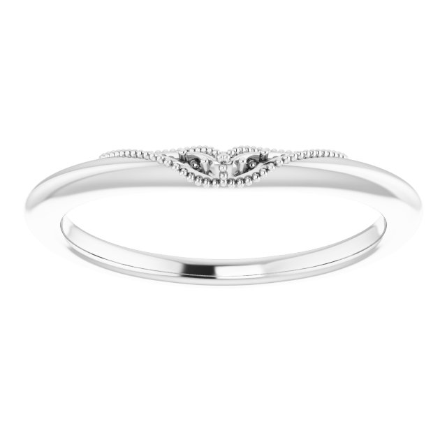 14K White .01 CTW Diamond Matching Band 