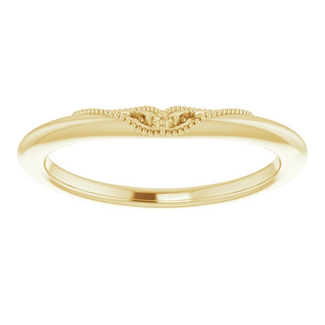 14K Yellow .01 CTW Diamond Matching Band